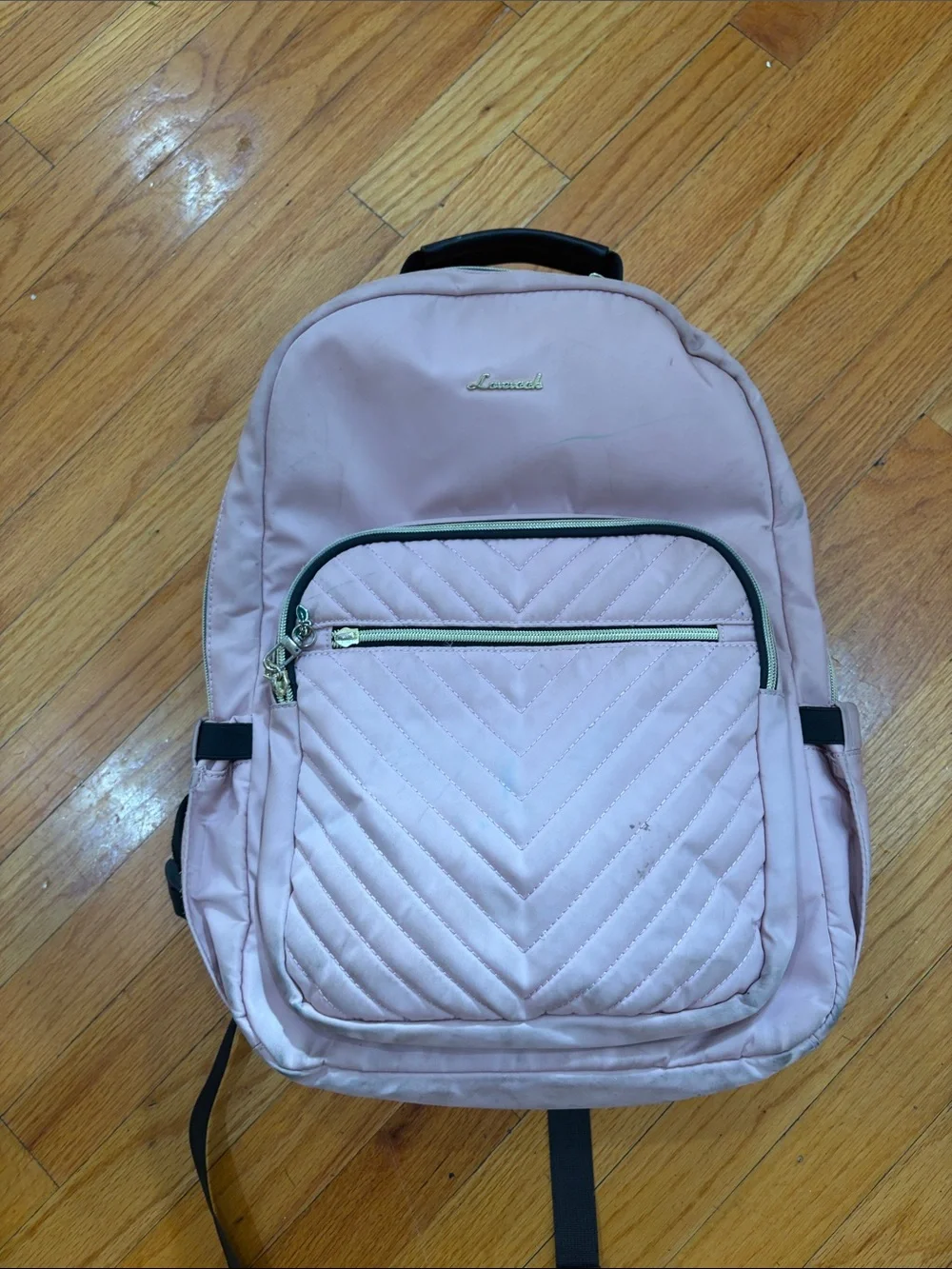 Pink Quilted Backpack